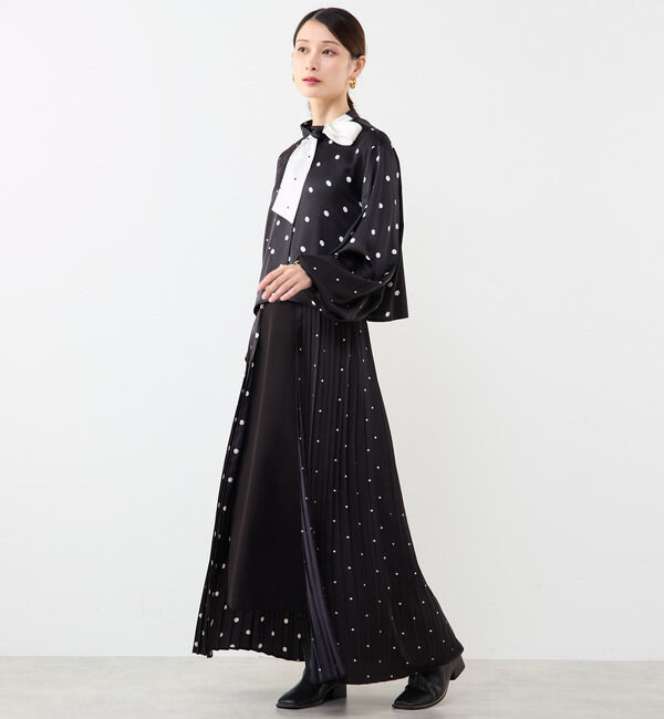 Soffitto「ドット柄ボウタイブラウス」|シャツ・ブラウス|