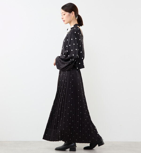 Soffitto「ドット柄ボウタイブラウス」|シャツ・ブラウス|