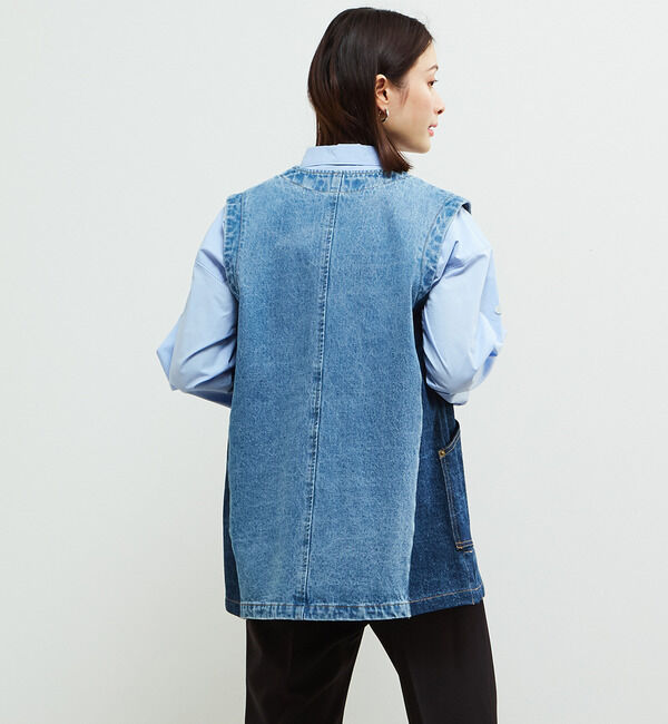 Soffitto「配色デニムベスト」|ベスト・ジレ|