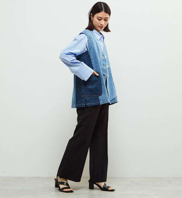 Soffitto「配色デニムベスト」|ベスト・ジレ|