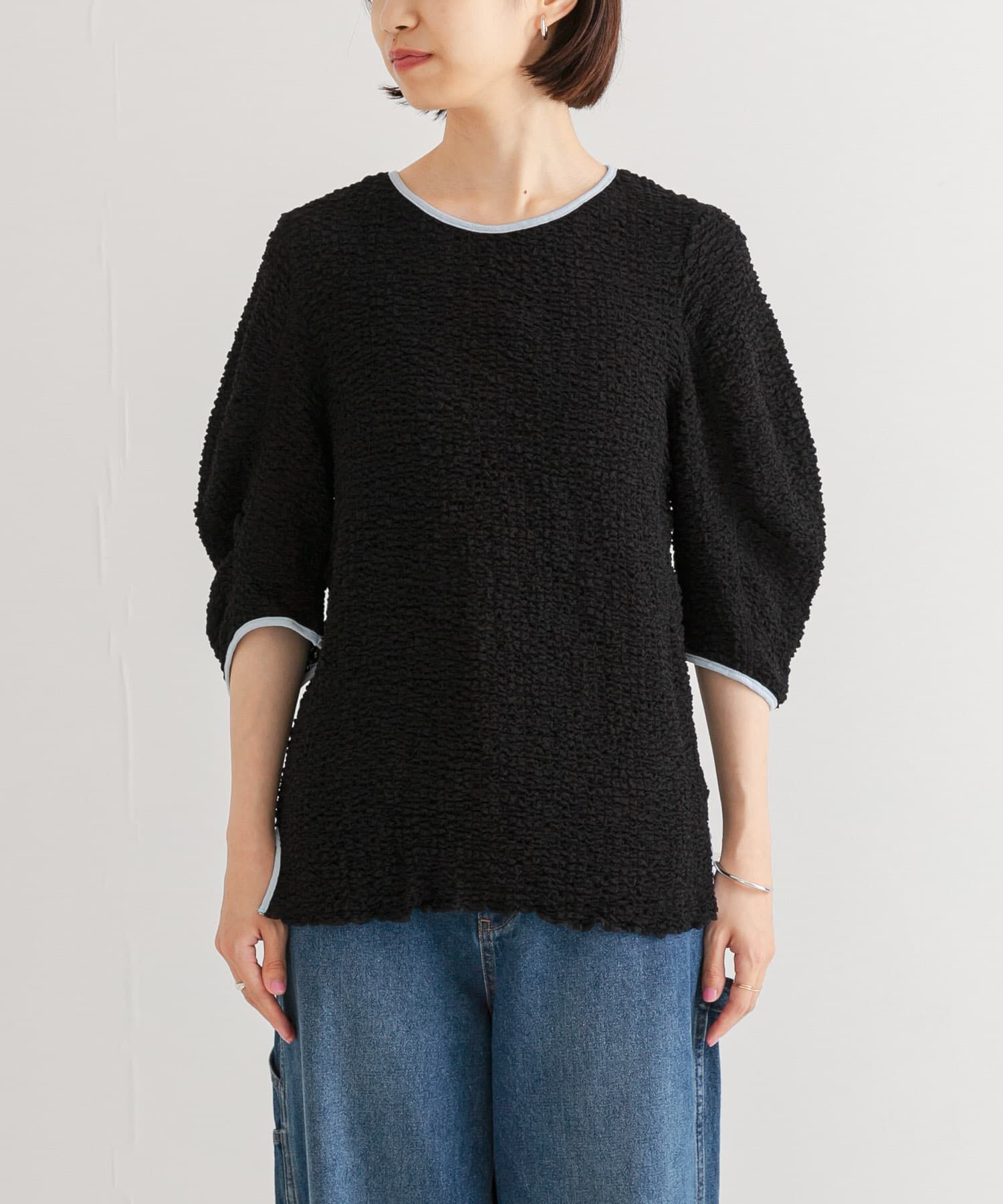 URBAN RESEARCH「シャーリングハーフスリーブプルオーバー」|Tシャツ・カットソー|