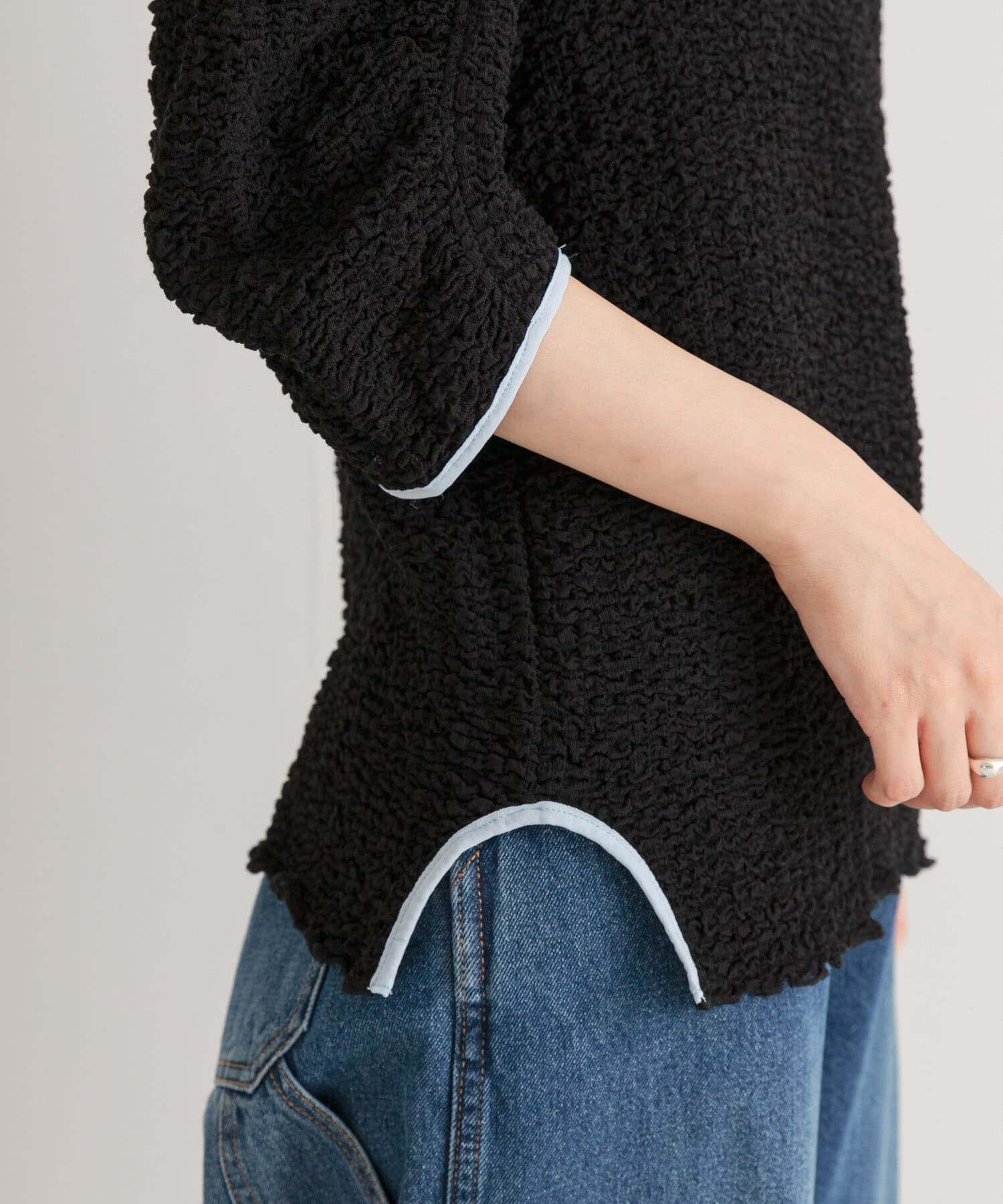 URBAN RESEARCH「シャーリングハーフスリーブプルオーバー」|Tシャツ・カットソー|