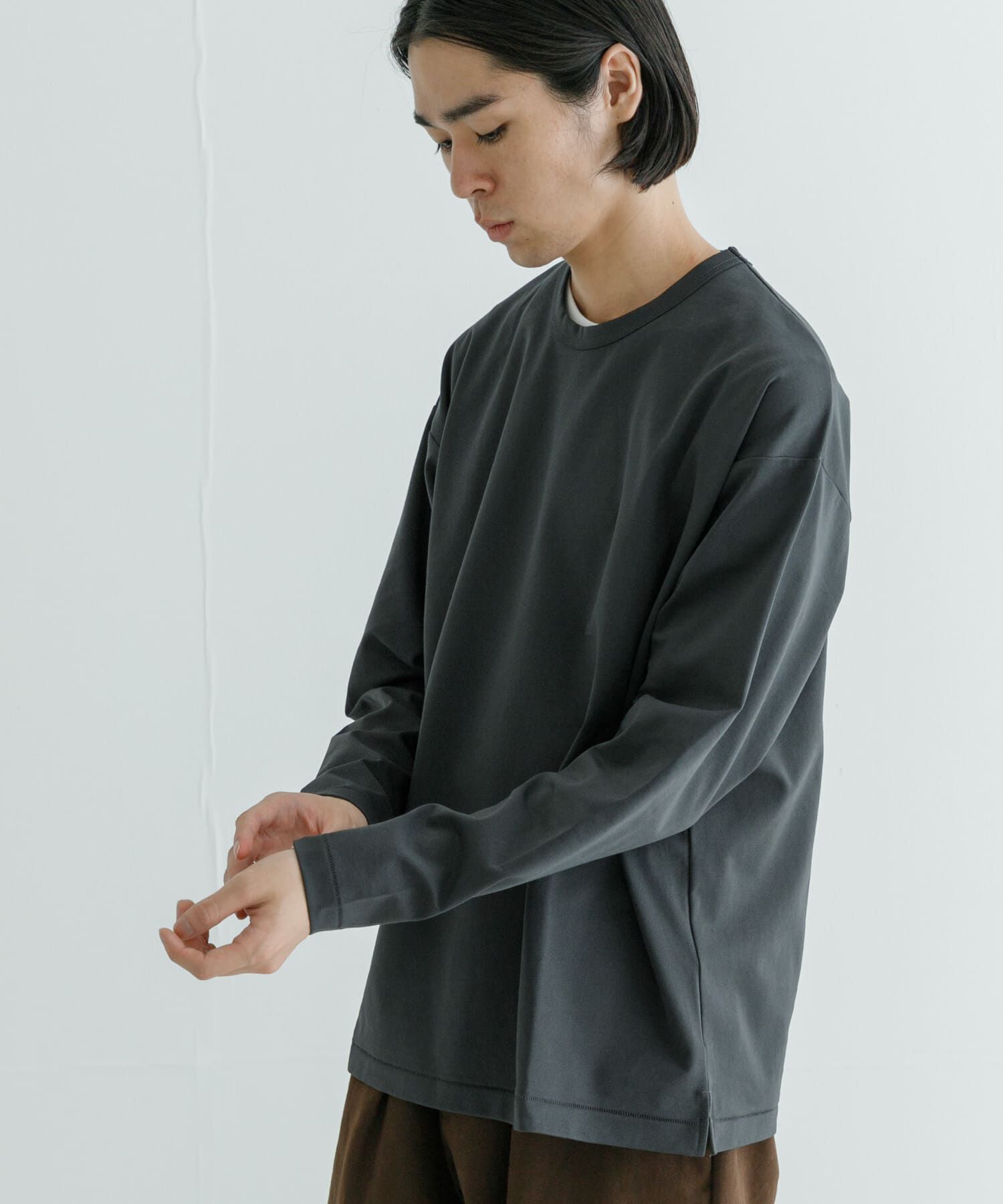 URBAN RESEARCH「コットンナイロンスムージーロングスリーブ」|Tシャツ・カットソー|