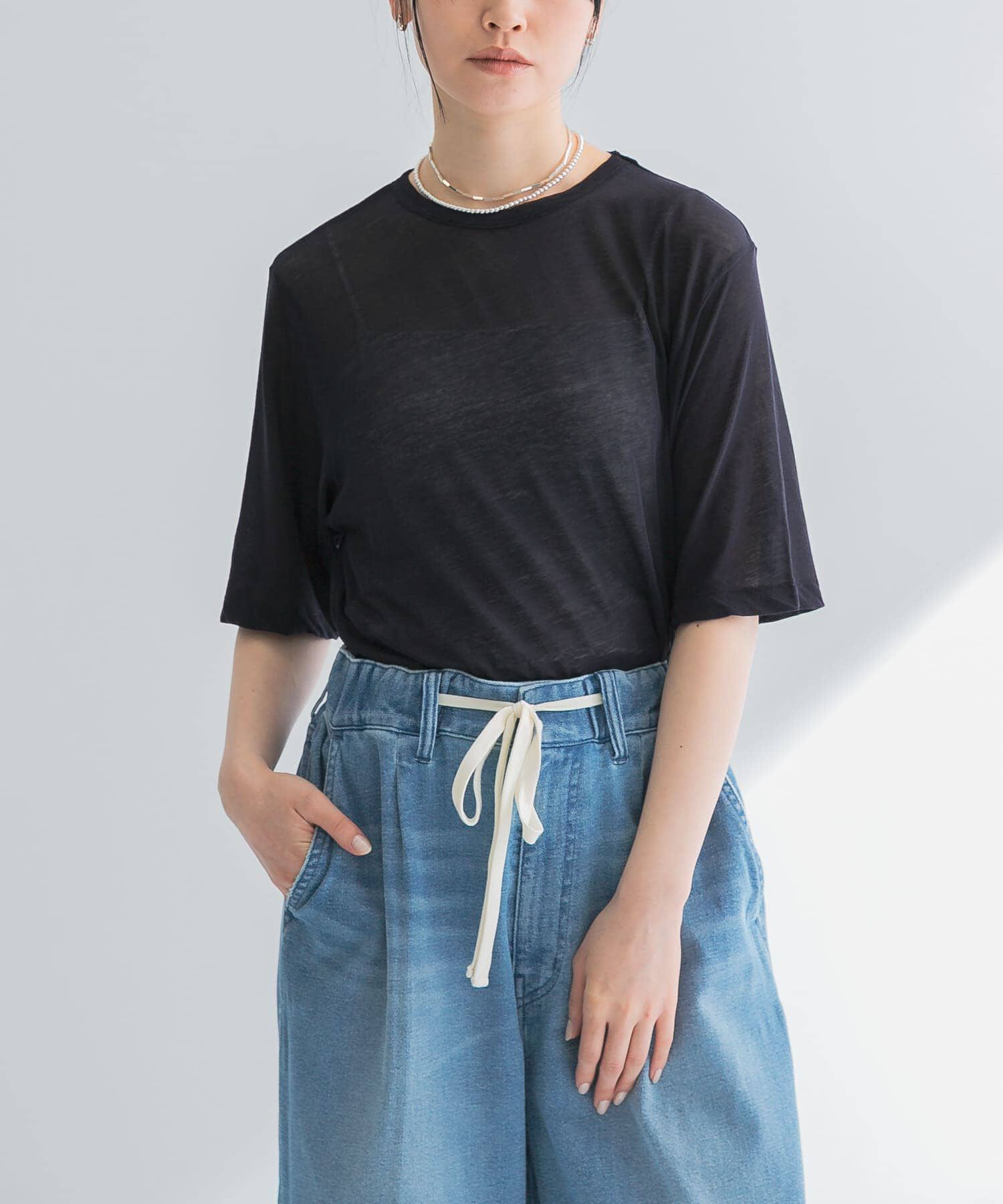 URBAN RESEARCH「new basic　ドライツイストシアーTシャツ」|Tシャツ・カットソー|ネイビー