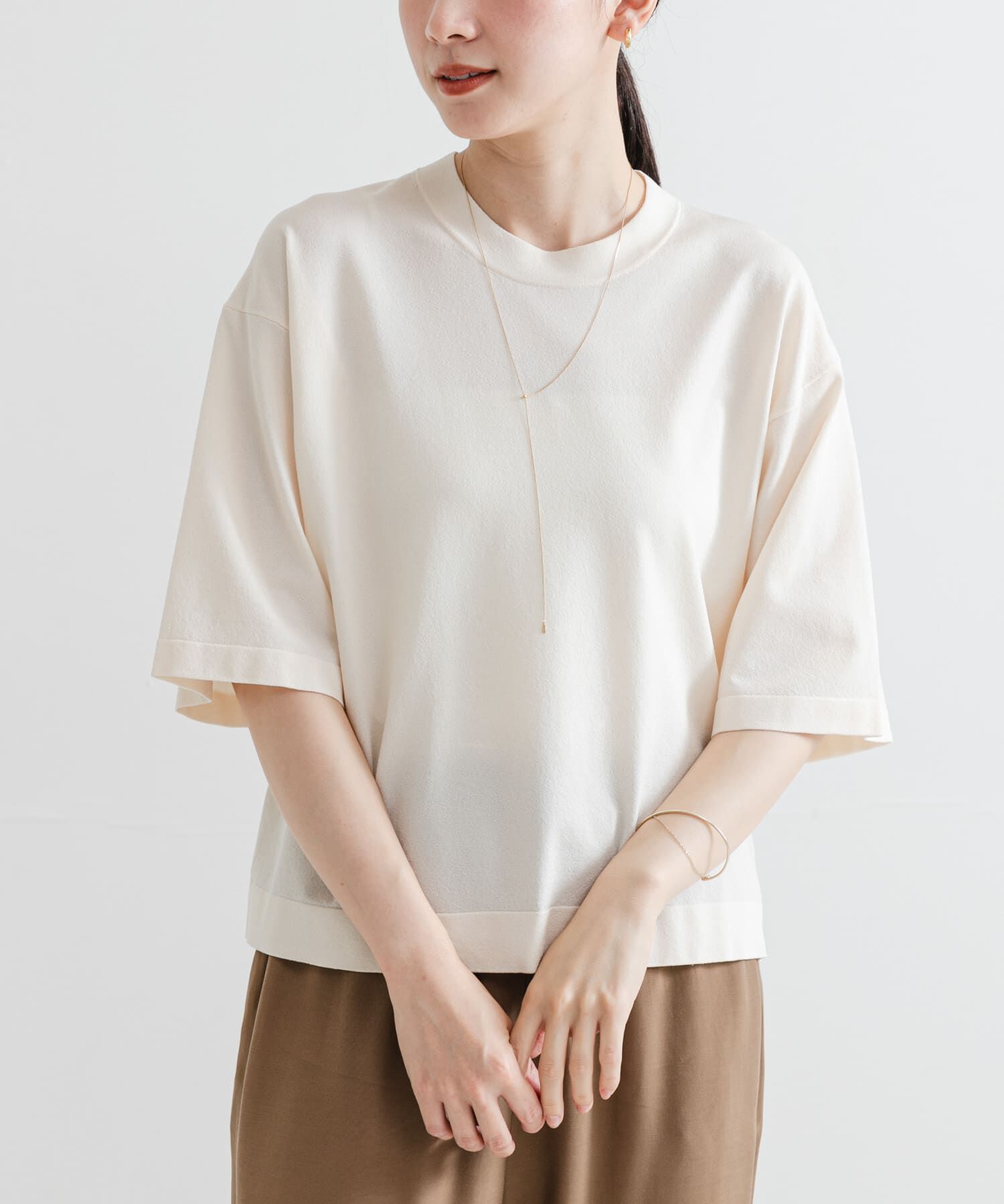 URBAN RESEARCH「ドライタッチハイゲージニットTシャツ」|Tシャツ・カットソー|