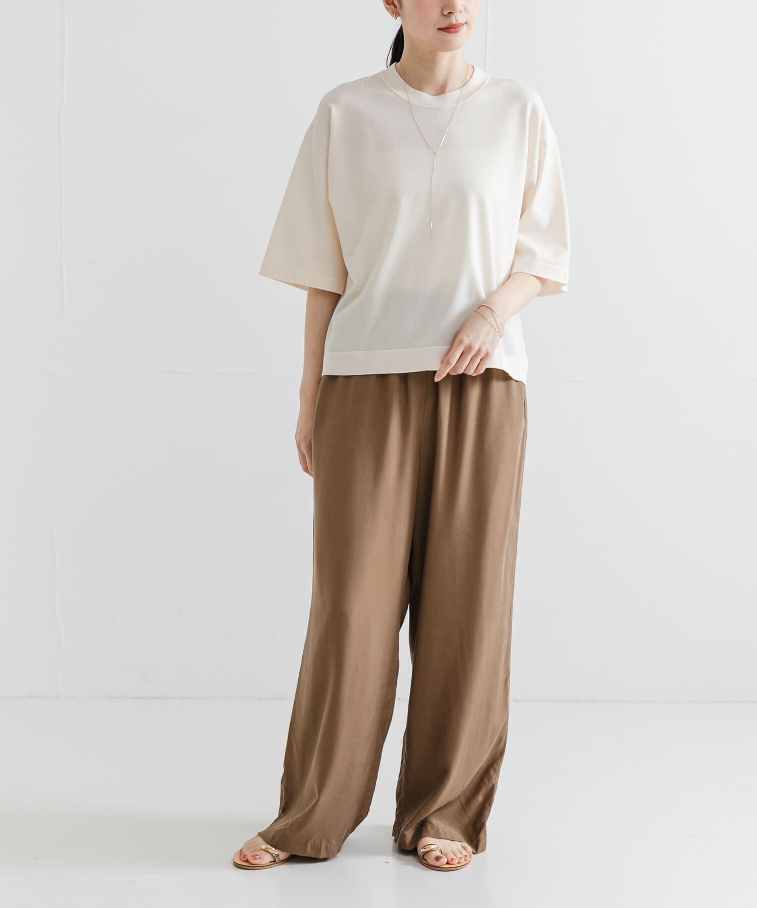 URBAN RESEARCH「ドライタッチハイゲージニットTシャツ」|Tシャツ・カットソー|