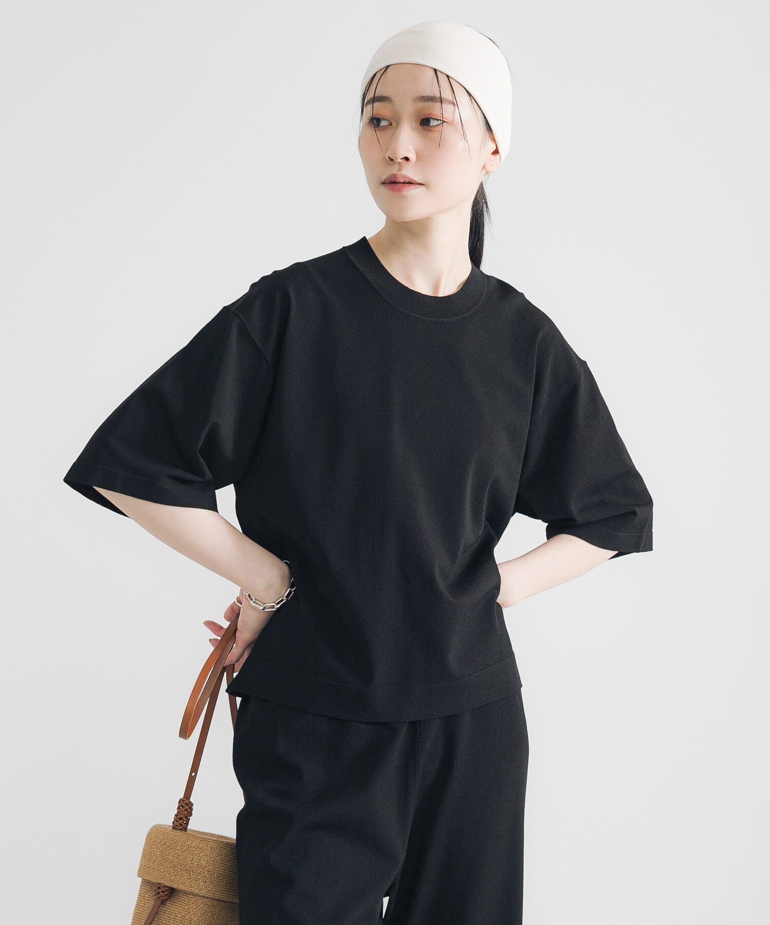 URBAN RESEARCH「ドライタッチハイゲージニットTシャツ」|Tシャツ・カットソー|