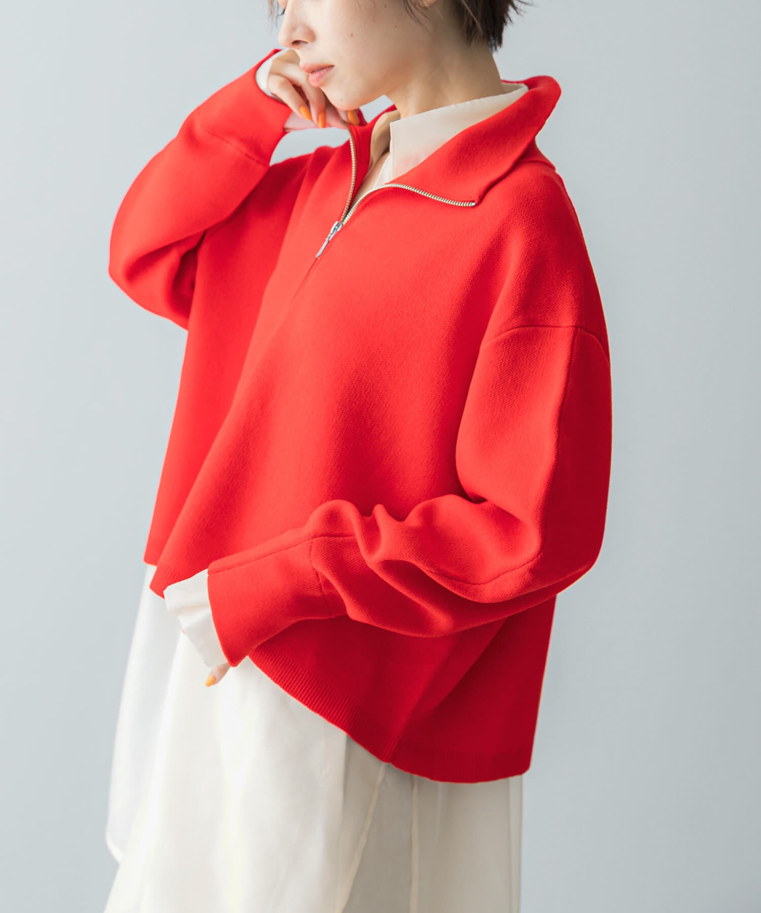 URBAN RESEARCH ROSSO「ハーフジップニット」|ニット・セーター|