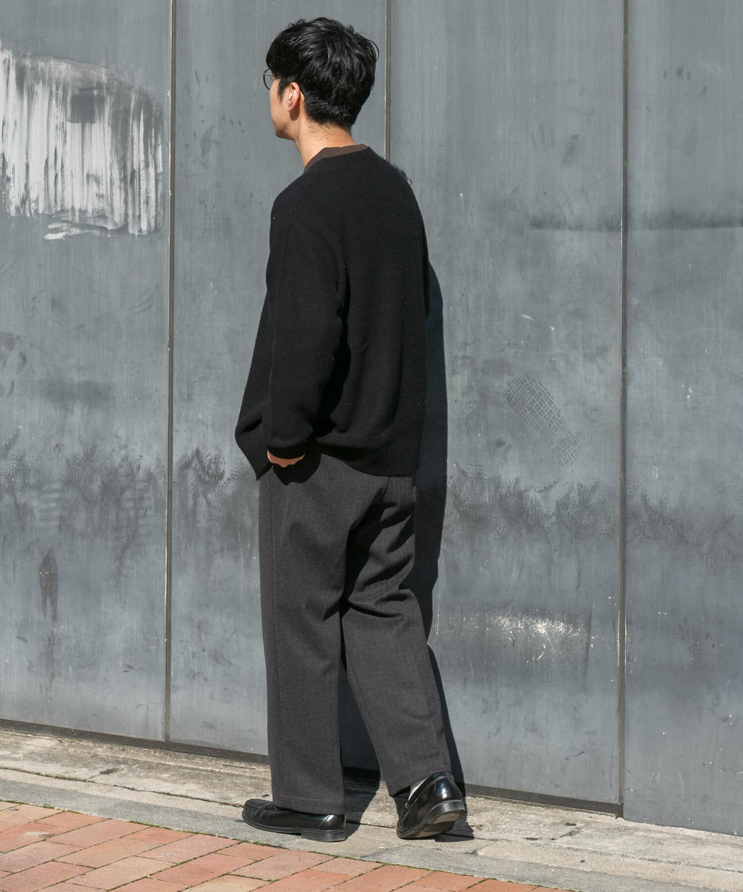 URBAN RESEARCH ROSSO「『XLサイズあり』ハミルトンウールガーター編みVネックカーディガン」|カーディガン|