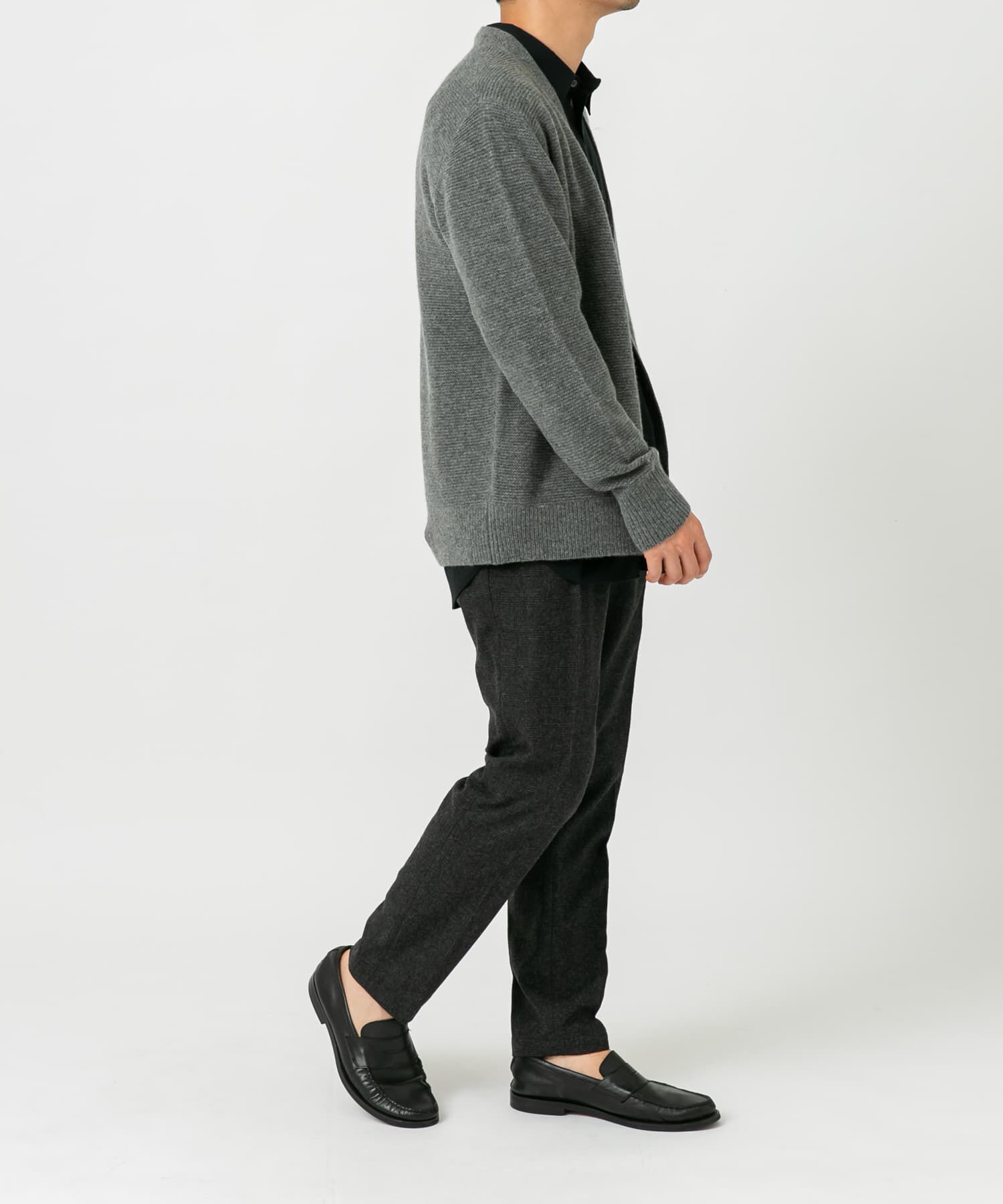 URBAN RESEARCH ROSSO「『XLサイズあり』ハミルトンウールガーター編みVネックカーディガン」|カーディガン|