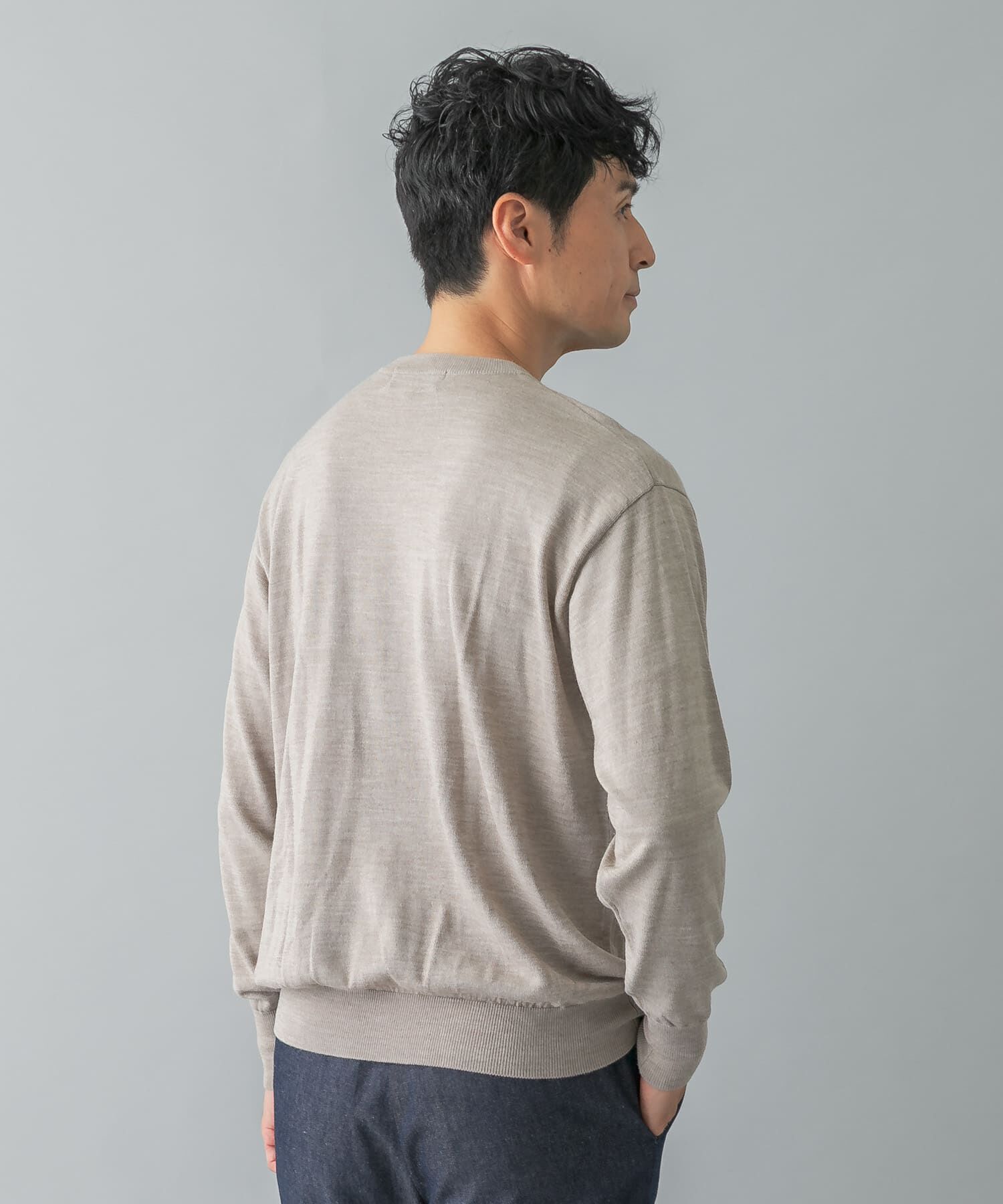 URBAN RESEARCH ROSSO「イタリア糸メリノウールクルーニット」|ニット・セーター|