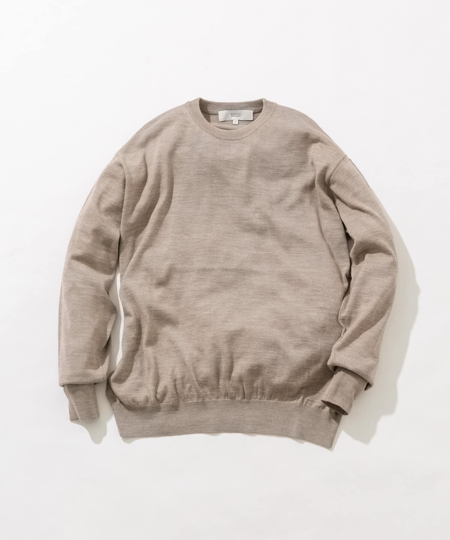 URBAN RESEARCH ROSSO「イタリア糸メリノウールクルーニット」|ニット・セーター|