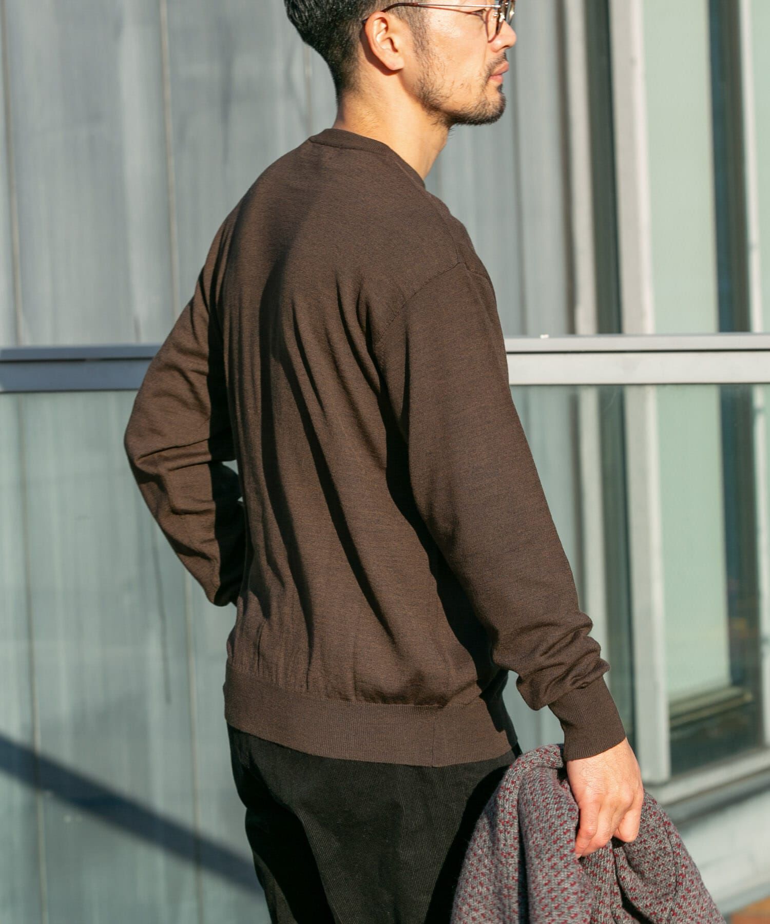 URBAN RESEARCH ROSSO「イタリア糸メリノウールクルーニット」|ニット・セーター|