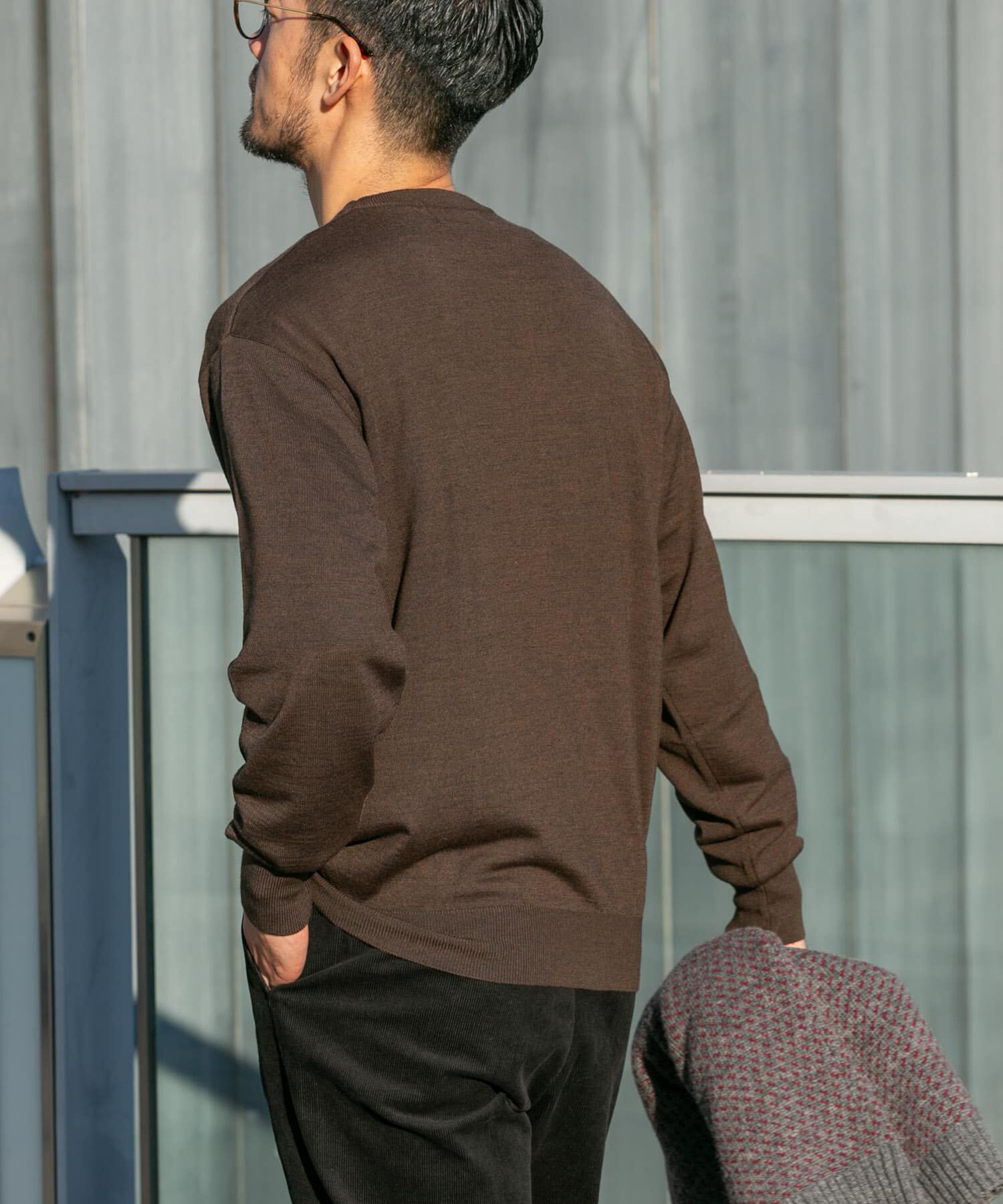 URBAN RESEARCH ROSSO「イタリア糸メリノウールクルーニット」|ニット・セーター|