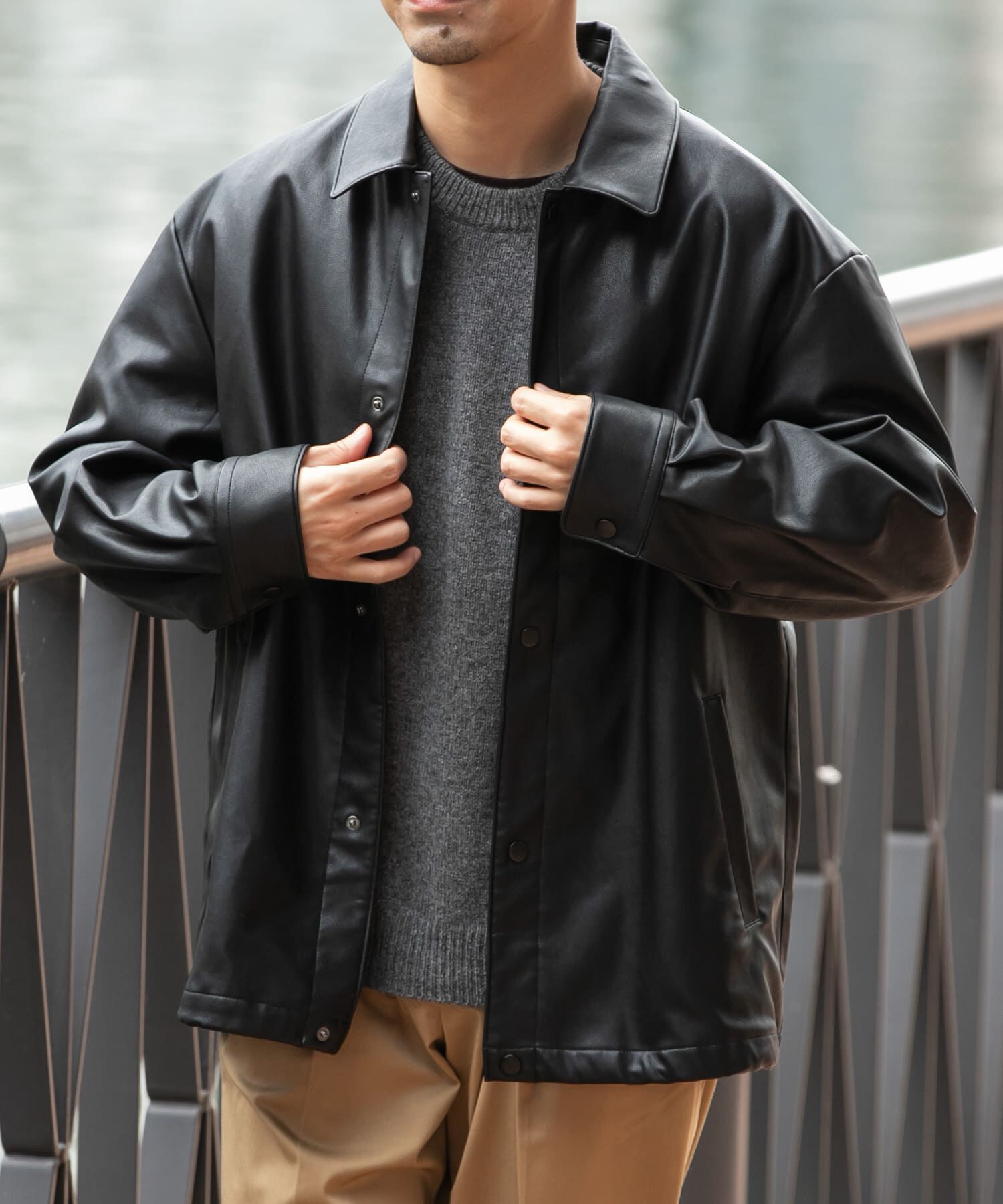 URBAN RESEARCH ROSSO「『XLサイズあり』ビーガンファブリックコーチジャケット」|その他|