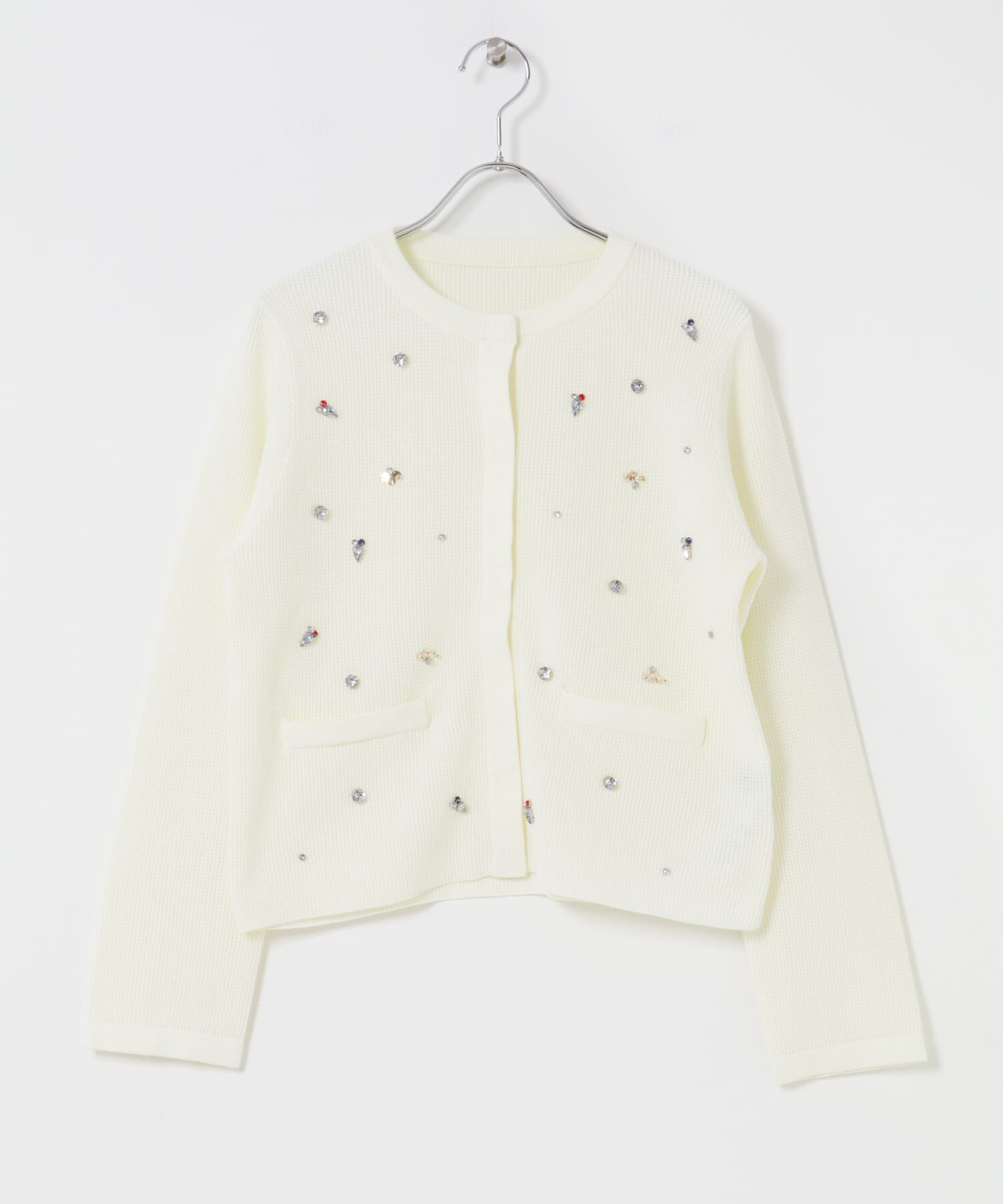 URBAN RESEARCH ROSSO「ビジューショートカーディガン」|カーディガン|