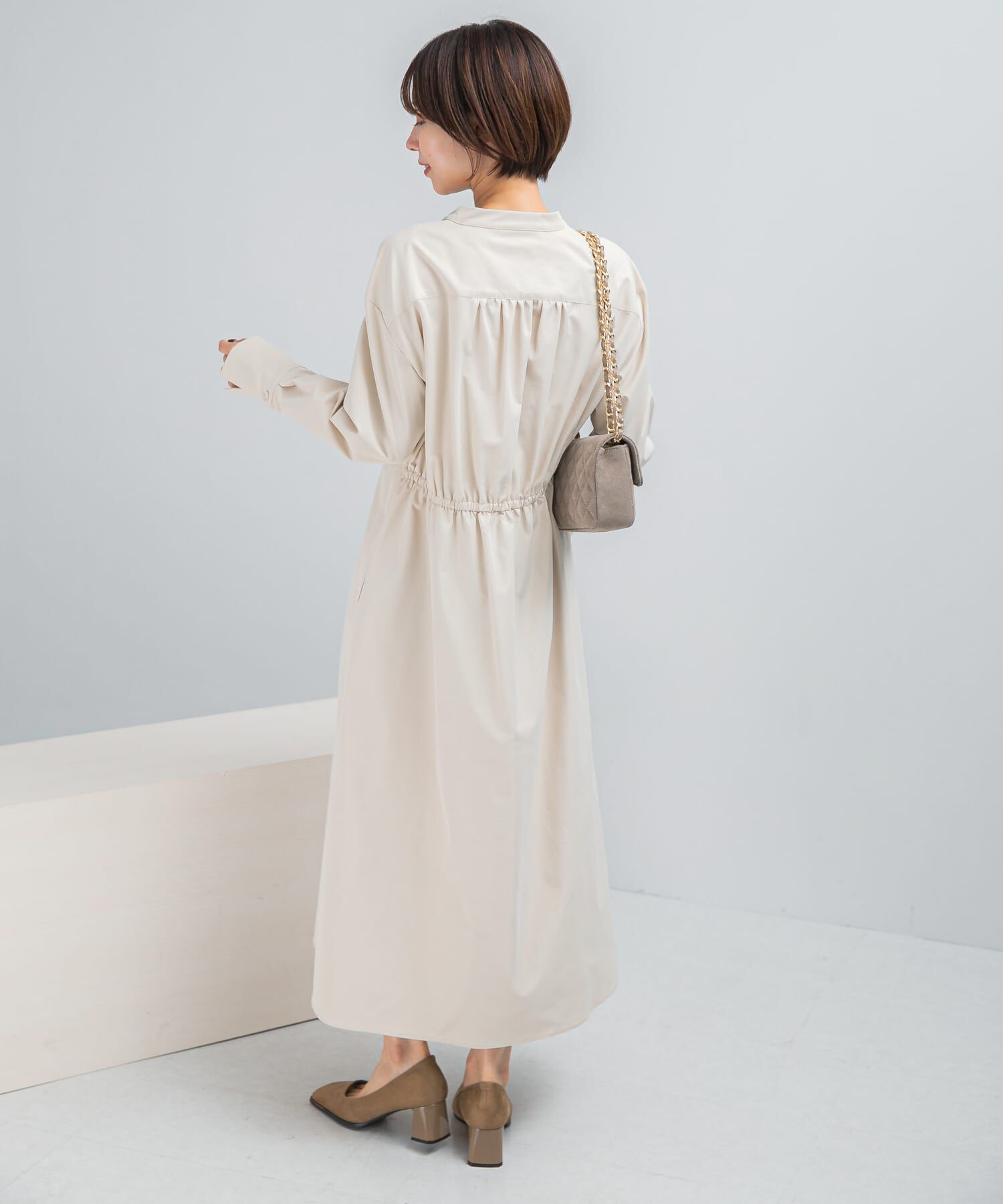 URBAN RESEARCH ROSSO「ウォッシャブルウエストマークワンピース」|ワンピース|