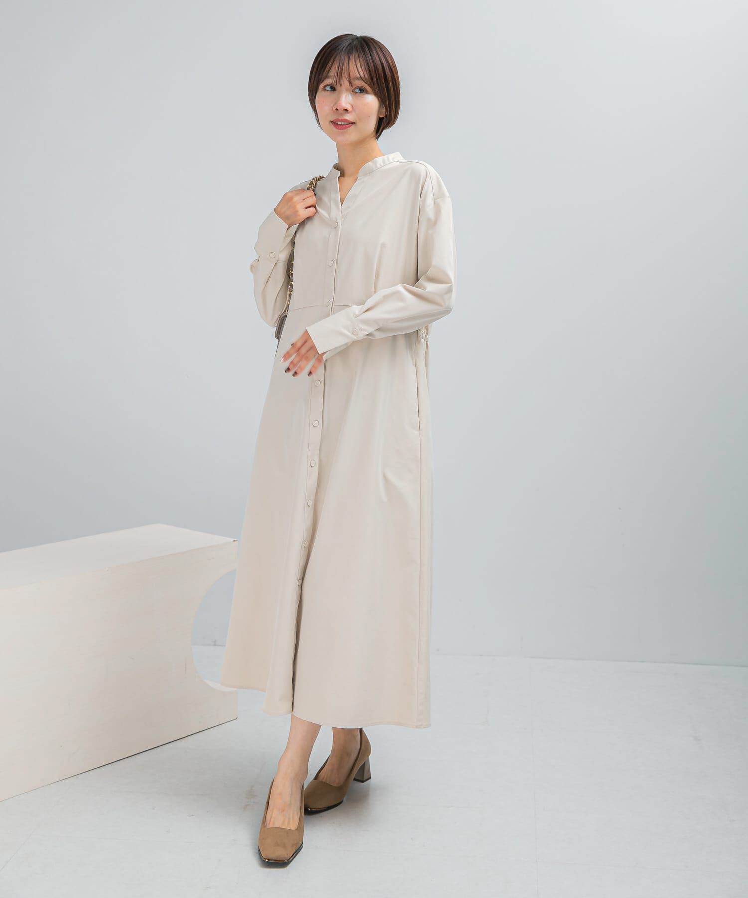 URBAN RESEARCH ROSSO「ウォッシャブルウエストマークワンピース」|ワンピース|