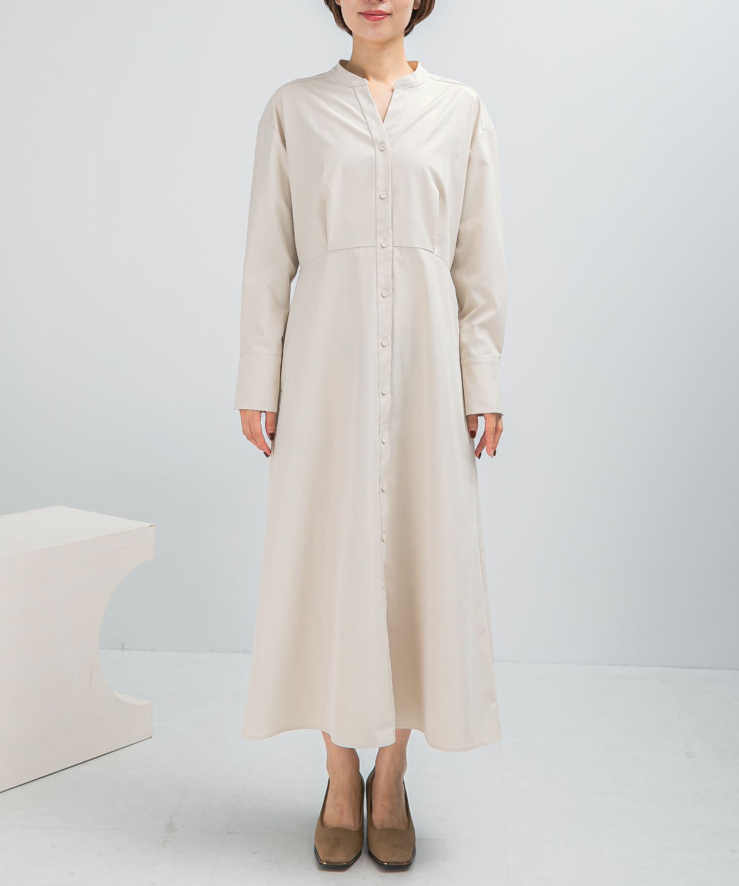 URBAN RESEARCH ROSSO「ウォッシャブルウエストマークワンピース」|ワンピース|