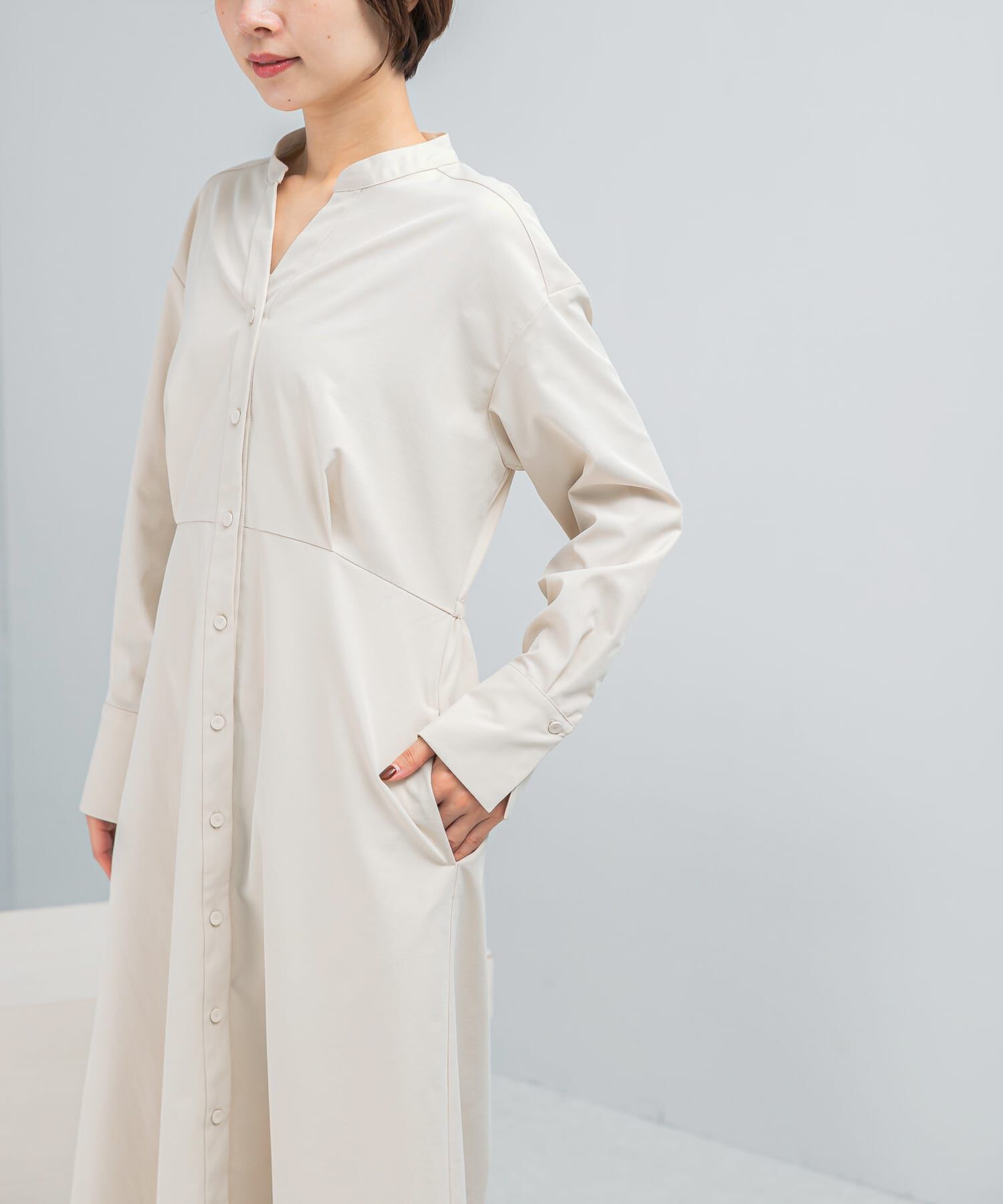 URBAN RESEARCH ROSSO「ウォッシャブルウエストマークワンピース」|ワンピース|