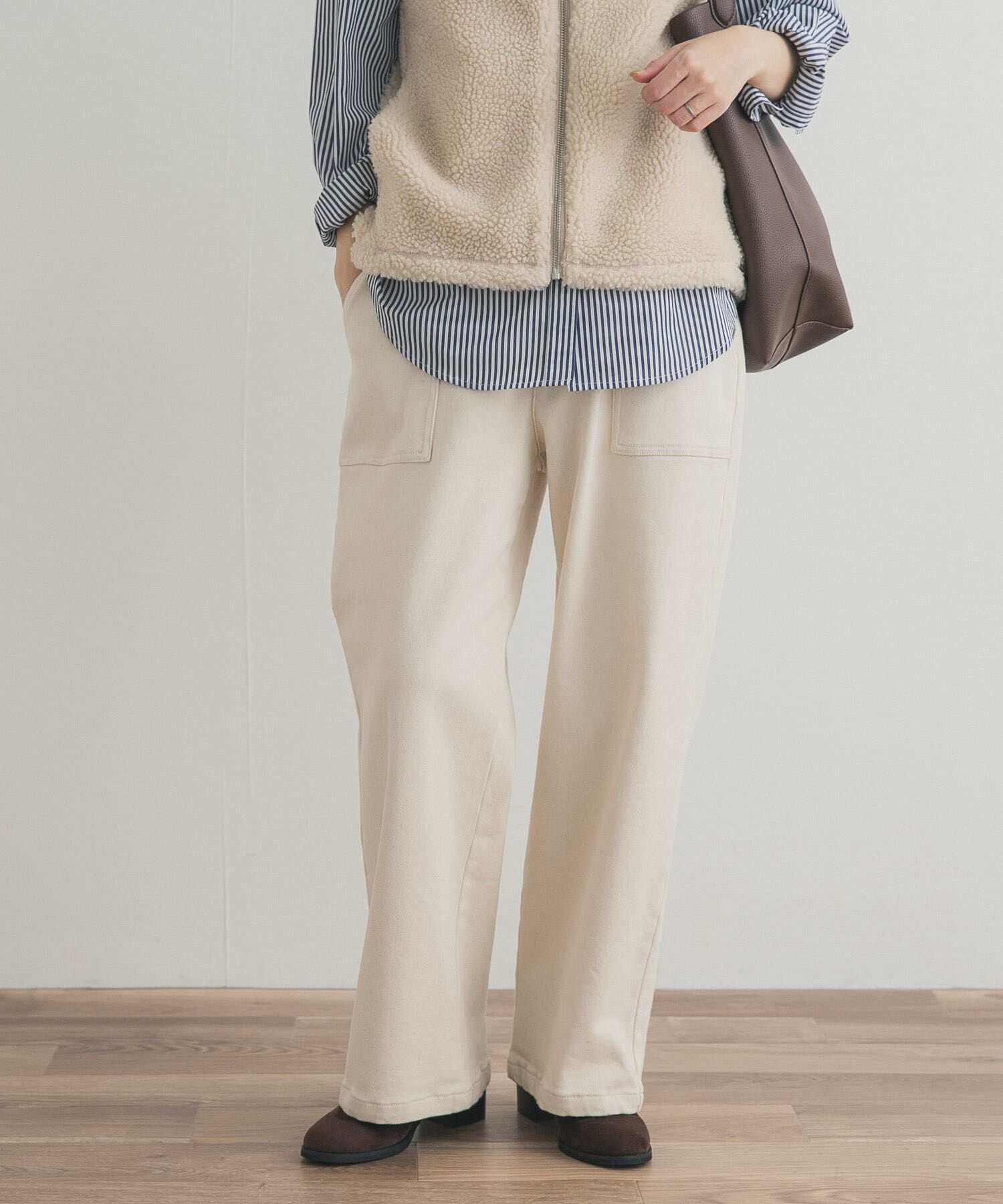 URBAN RESEARCH DOORS「裏起毛ベイカーイージーパンツ」|その他|オフホワイト