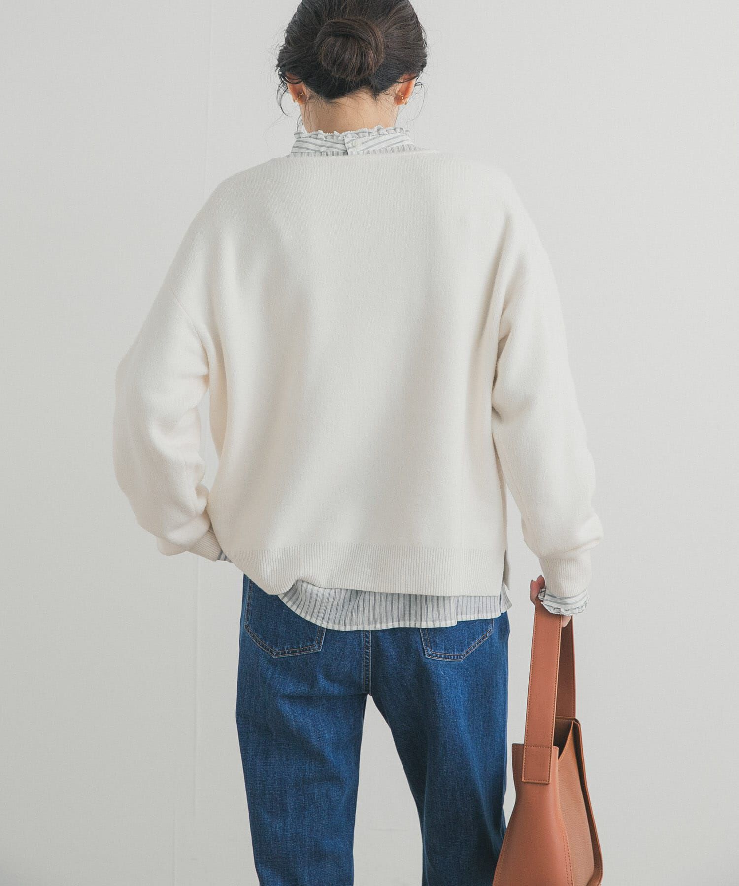 URBAN RESEARCH DOORS「ボートネックスムースプルオーバー」|ニット・セーター|