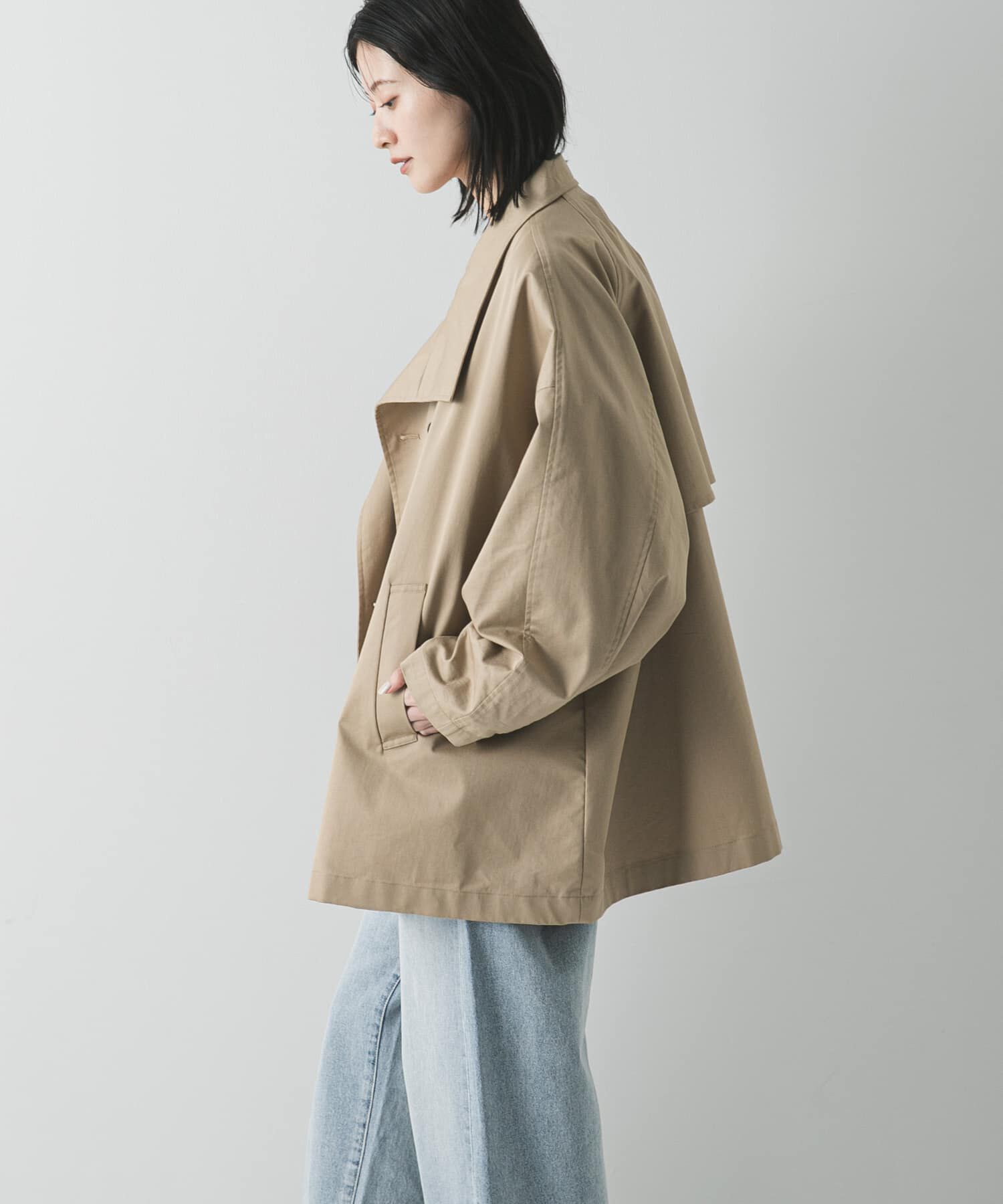 URBAN RESEARCH「スタンドカラーミドル丈トレンチコート」|トレンチコート|