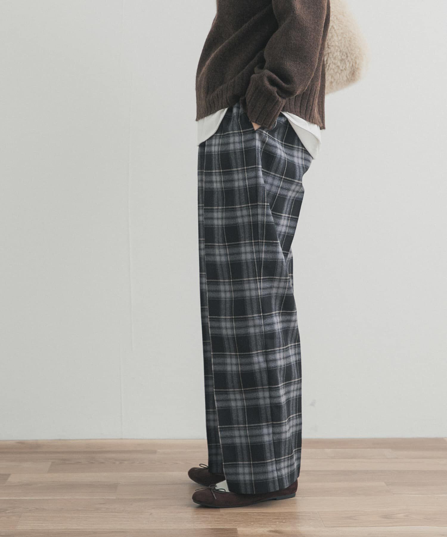 URBAN RESEARCH DOORS「『UR TECH』チェックストレートイージーパンツ」|その他|