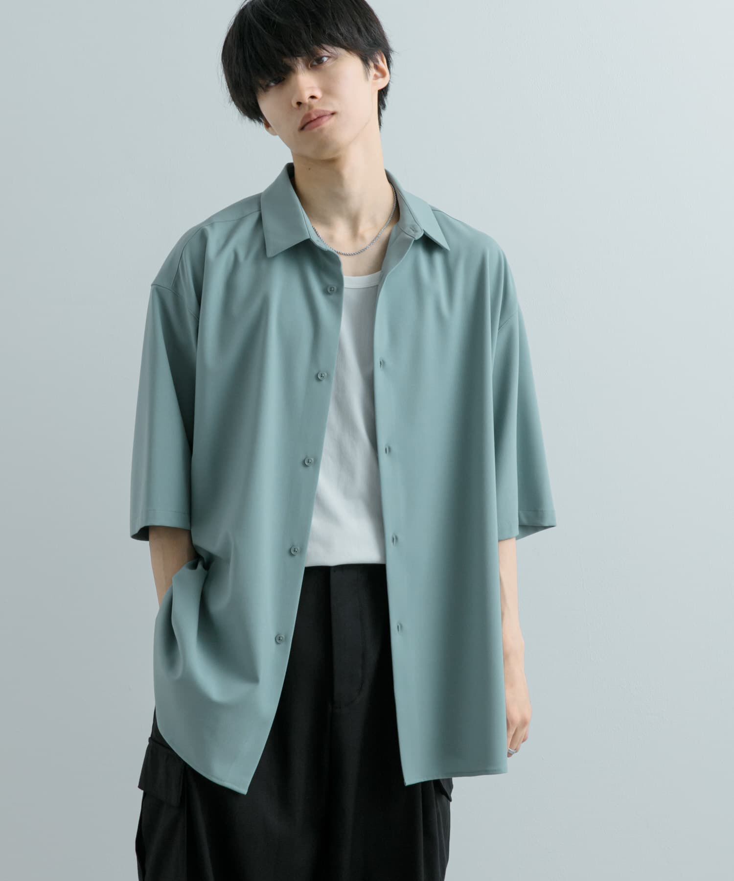 SENSE OF PLACE by URBAN RESEARCH「『ユニセックス』エクストラルーズシャツ(5分袖)」|シャツ・ブラウス|ライトブルー