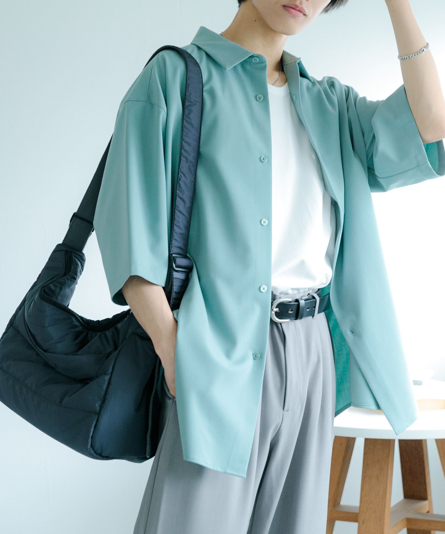 SENSE OF PLACE by URBAN RESEARCH「『ユニセックス』エクストラルーズシャツ(5分袖)」|シャツ・ブラウス|