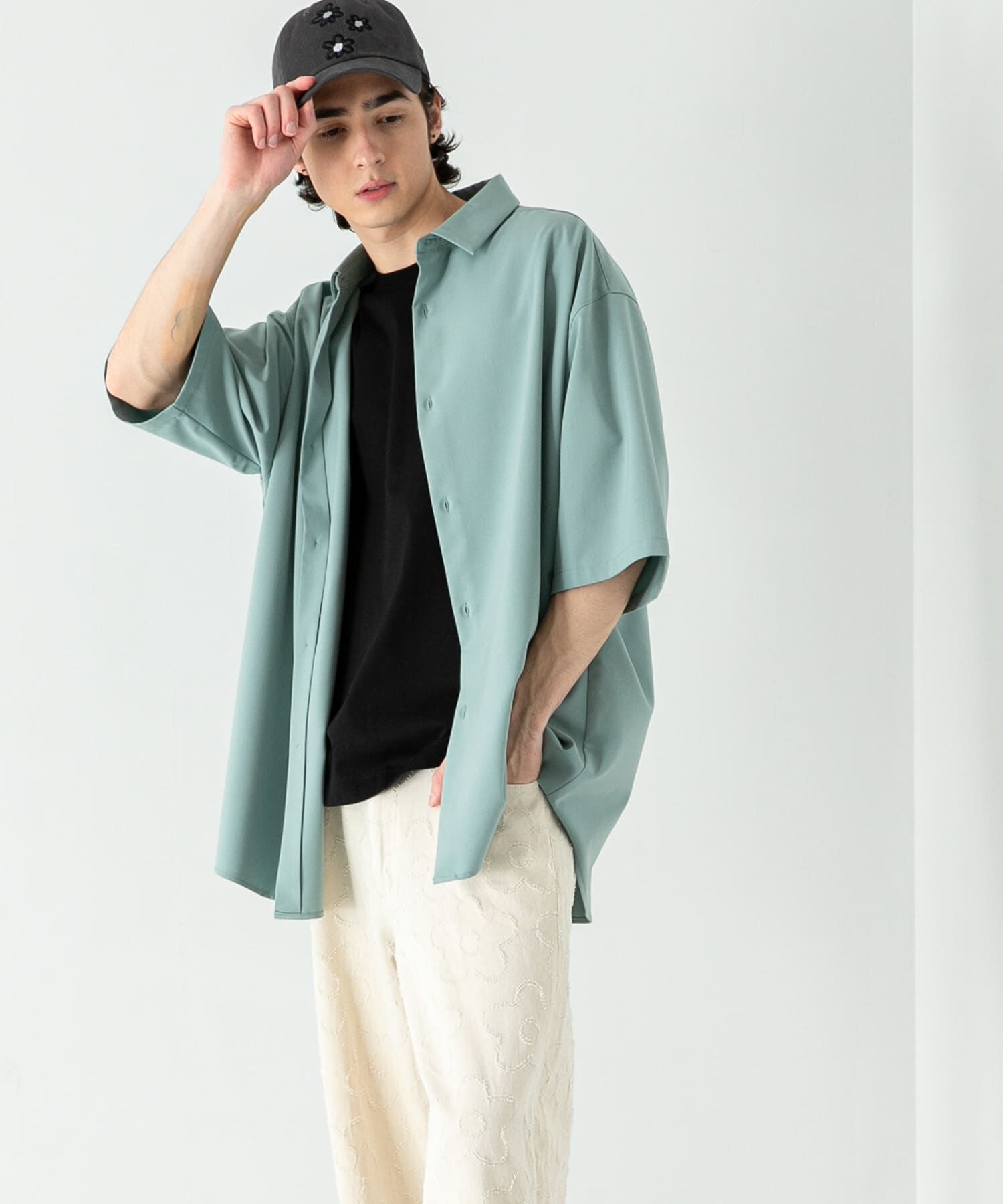 SENSE OF PLACE by URBAN RESEARCH「『ユニセックス』エクストラルーズシャツ(5分袖)」|シャツ・ブラウス|