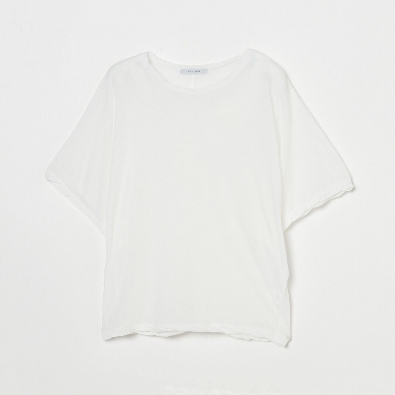 HELIOPOLE「HELIOPOLE SHEER COTTON  DOLMANSLEEVE TEE」|Tシャツ・カットソー|ホワイト