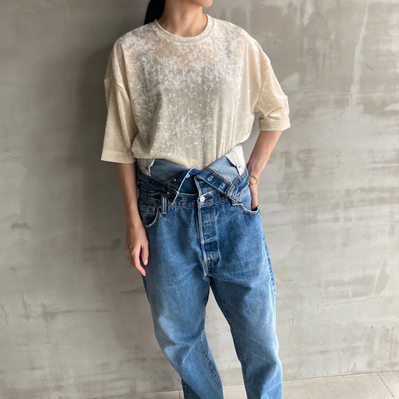 HELIOPOLE「HELIOPOLE SHEER VELOUR TEE」|Tシャツ・カットソー|