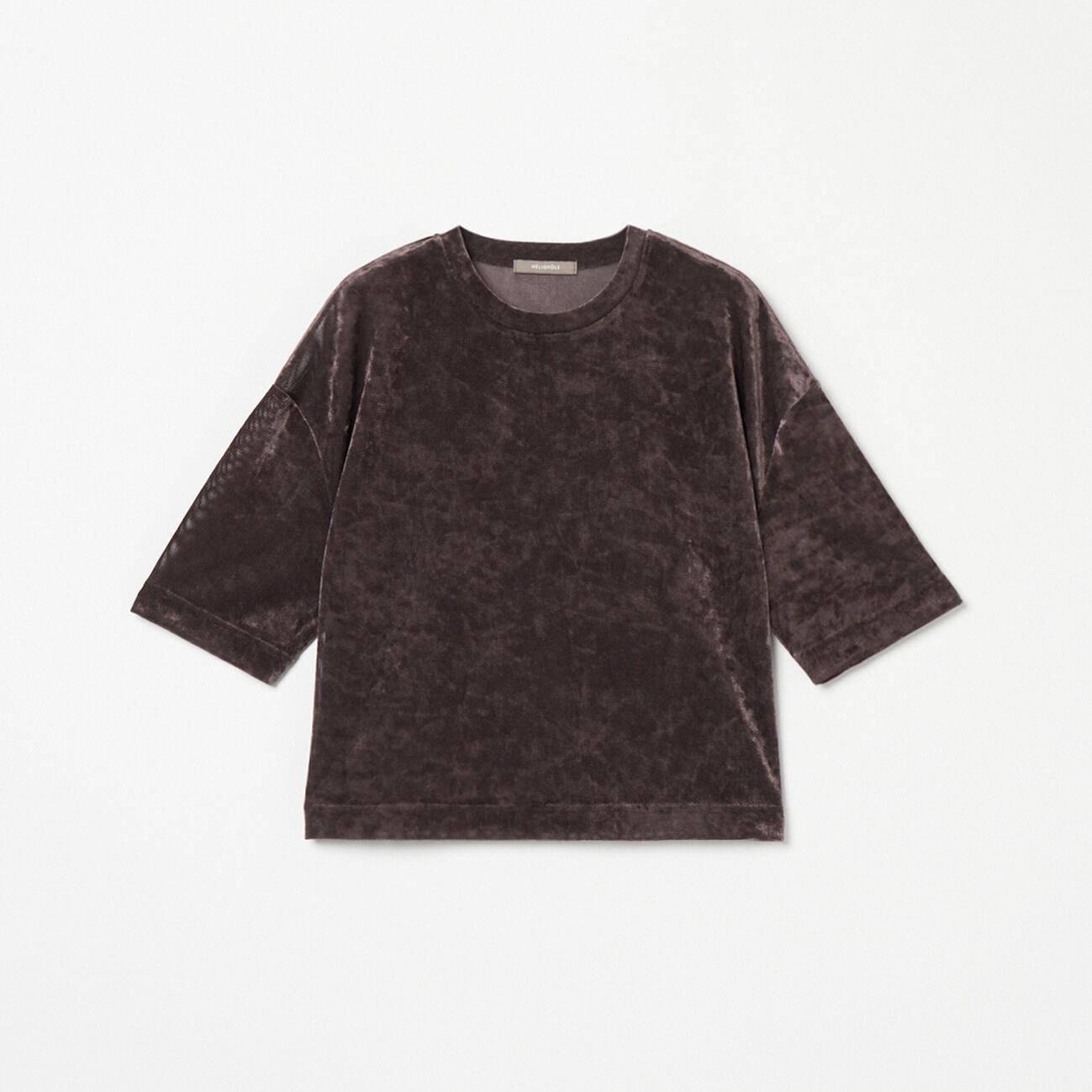 HELIOPOLE「HELIOPOLE SHEER VELOUR TEE」|Tシャツ・カットソー|ダークブラウン