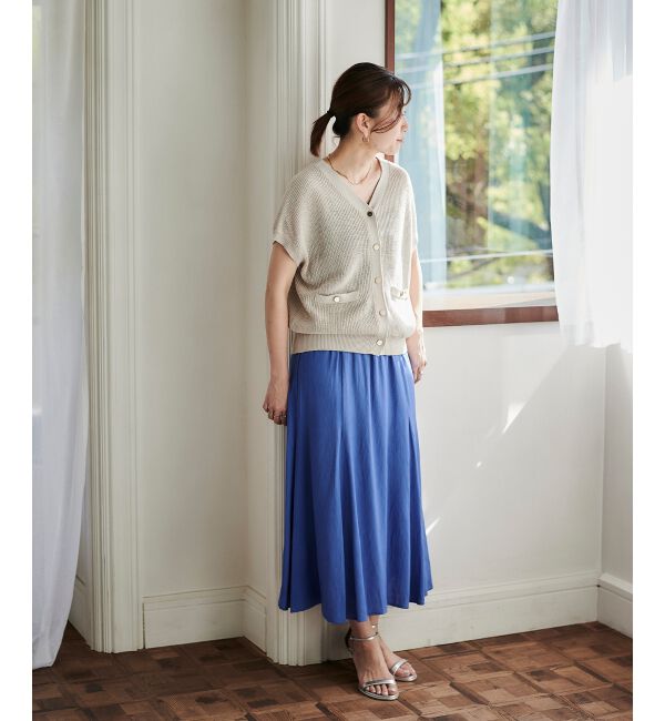 le.coeur blanc「《手洗い可能》リネンライクマーメイドスカート」|スカート|