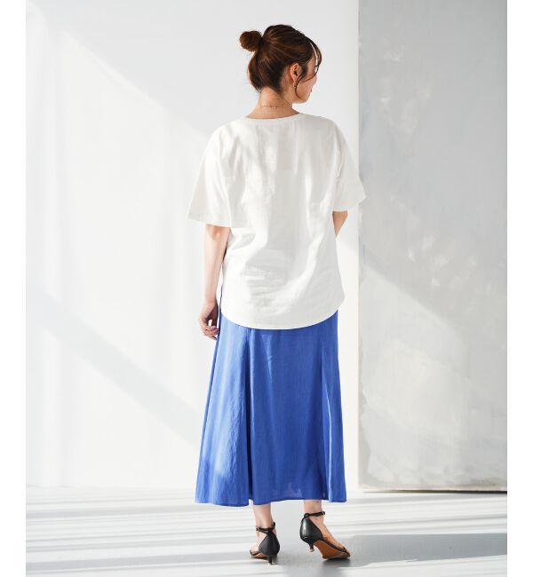 le.coeur blanc「《手洗い可能》リネンライクマーメイドスカート」|スカート|