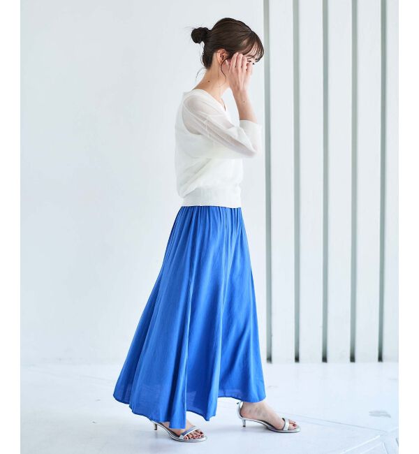 le.coeur blanc「《手洗い可能》リネンライクマーメイドスカート」|スカート|