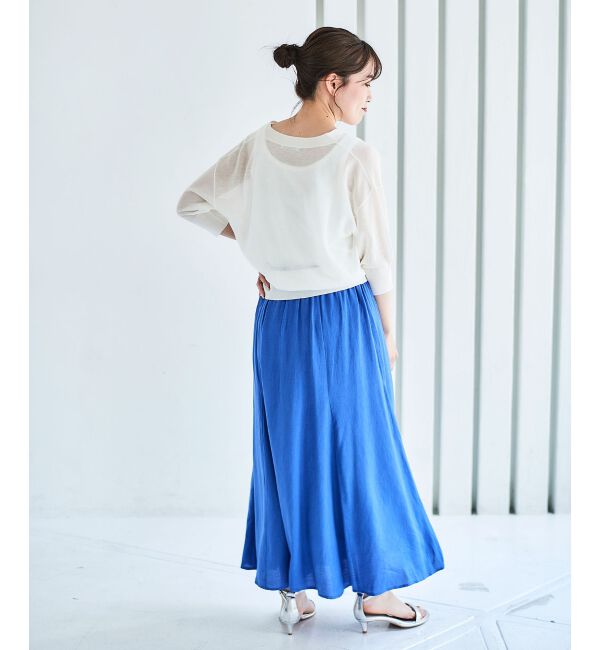 le.coeur blanc「《手洗い可能》リネンライクマーメイドスカート」|スカート|