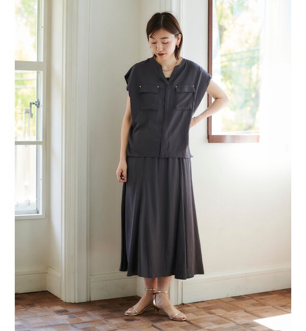 le.coeur blanc「《手洗い可能》リネンライクマーメイドスカート」|スカート|