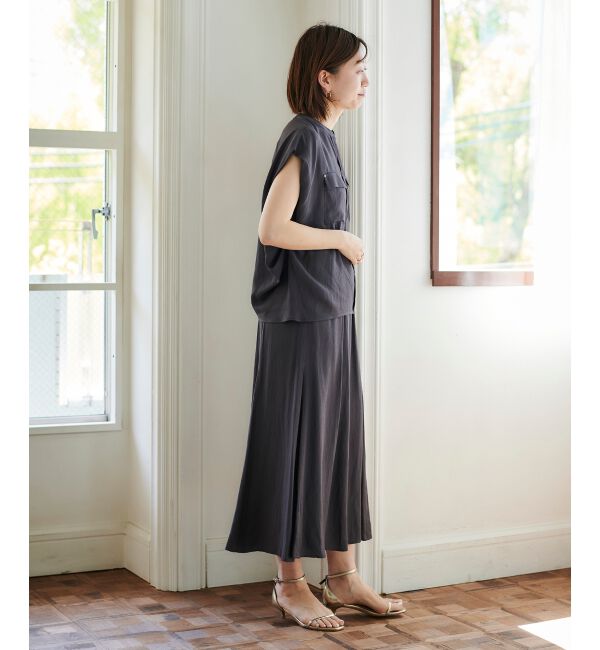 le.coeur blanc「《手洗い可能》リネンライクマーメイドスカート」|スカート|