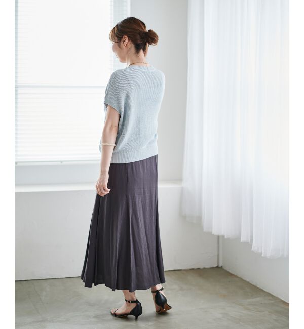 le.coeur blanc「《手洗い可能》リネンライクマーメイドスカート」|スカート|