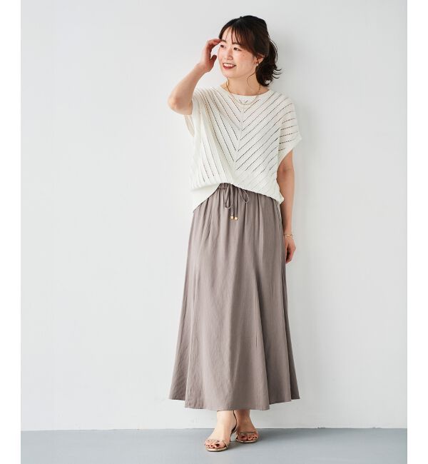 le.coeur blanc「《手洗い可能》リネンライクマーメイドスカート」|スカート|