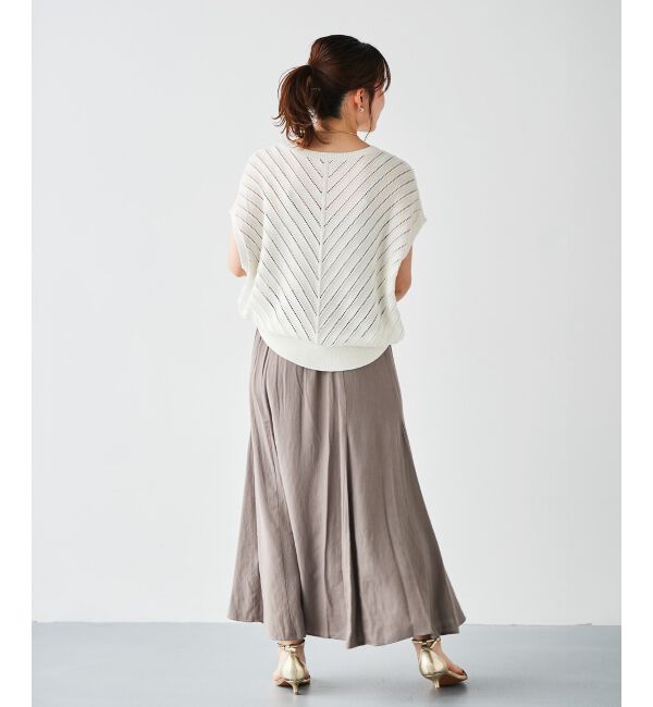 le.coeur blanc「《手洗い可能》リネンライクマーメイドスカート」|スカート|