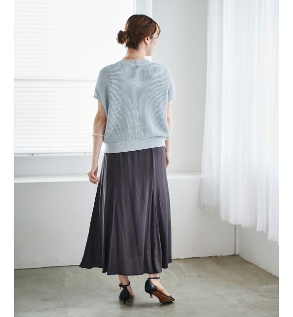 le.coeur blanc「《手洗い可能》リネンライクマーメイドスカート」|スカート|