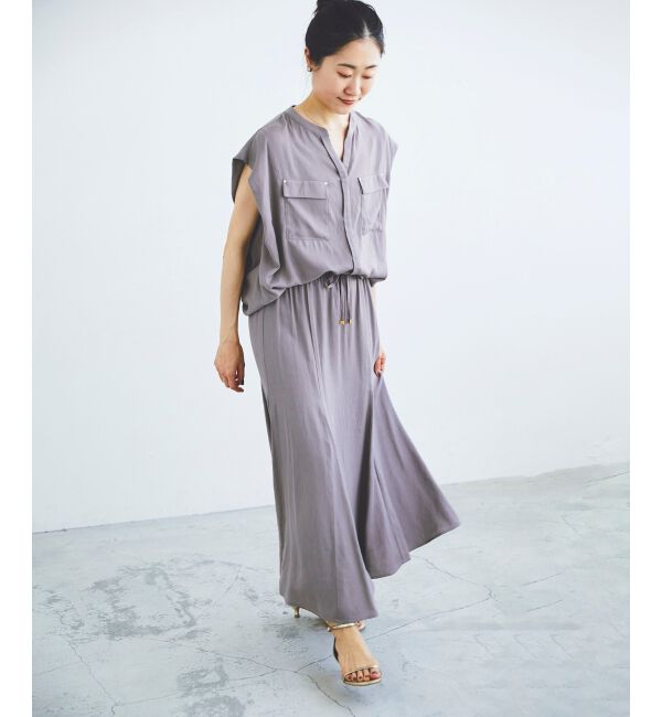 le.coeur blanc「《手洗い可能》リネンライクマーメイドスカート」|スカート|