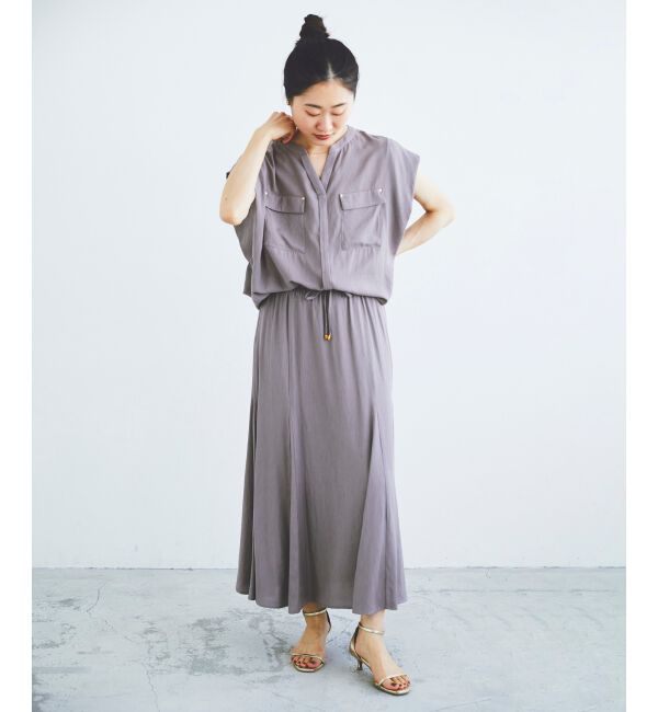 le.coeur blanc「《手洗い可能》リネンライクマーメイドスカート」|スカート|