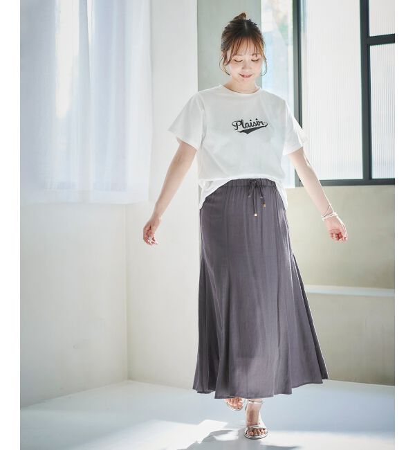 le.coeur blanc「《手洗い可能》リネンライクマーメイドスカート」|スカート|