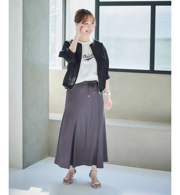 le.coeur blanc「《手洗い可能》リネンライクマーメイドスカート」|スカート|