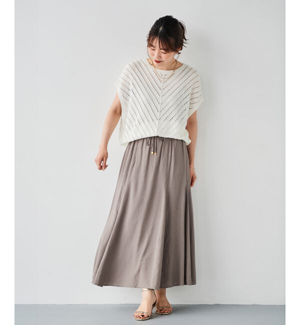 le.coeur blanc「《手洗い可能》リネンライクマーメイドスカート」|スカート|
