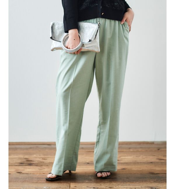 le.coeur blanc「《毎年人気！履きやすさ抜群！》アサレチックイージーワイドパンツ」|その他|